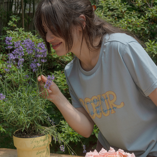 [HOTEL PARIS CHILL] Paper Heart T-Shirt (Sky)