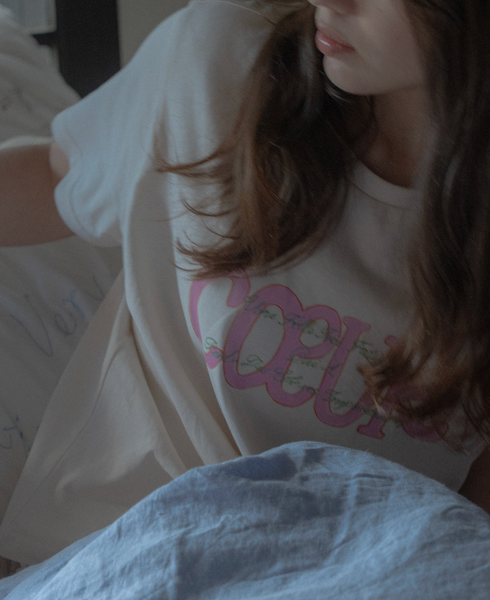 [HOTEL PARIS CHILL] Paper Heart T-Shirt (Linen)