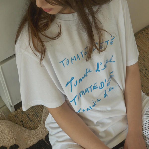 [HOTEL PARIS CHILL] Tomato T-Shirt (White)