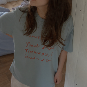 [HOTEL PARIS CHILL] Tomato T-Shirt (Sky)