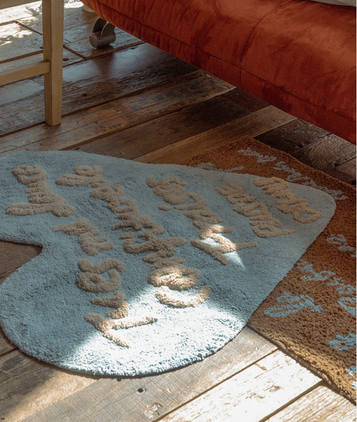 [HOTEL PARIS CHILL] Heart Shaped Rug (Sky)