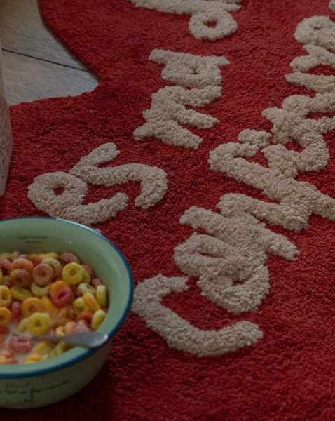 [HOTEL PARIS CHILL] Heart Shaped Rug (Chilli)