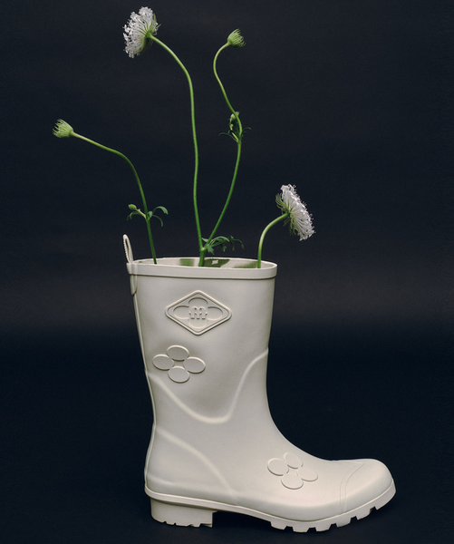 [Rockfish Weatherwear] [X MINJUKIM] FLORAL PATCH RAINBOOTS SHORT