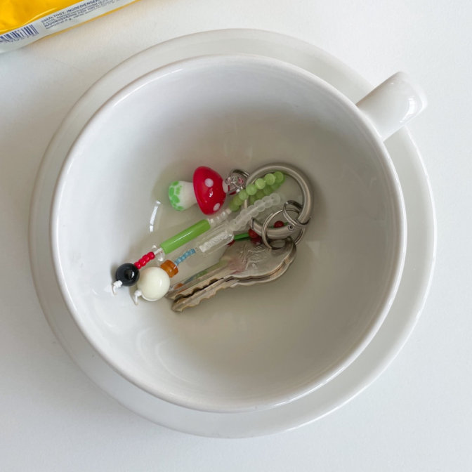 [mOzi] Pet Mushrooms - Odd Beads Gemstone Knot Keyring