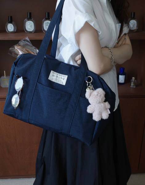 [OLIVET] Happy Things For You Boston Bag (Navy)