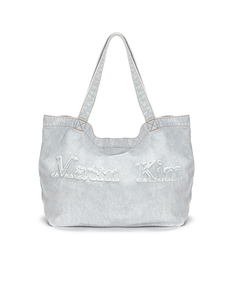 [Matin Kim] LOGO WASHED DENIM TOTE BAG (3colours)