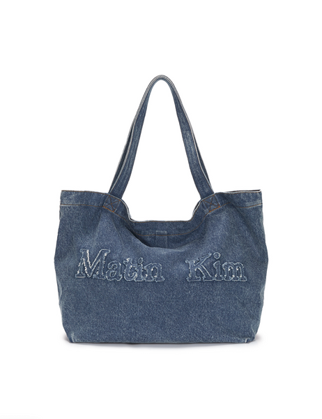 [Matin Kim] LOGO WASHED DENIM TOTE BAG (3colours)