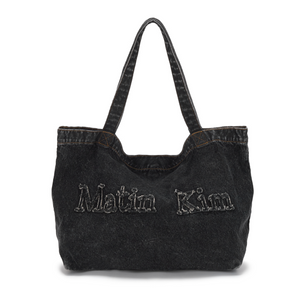 [Matin Kim] LOGO WASHED DENIM TOTE BAG (3colours)