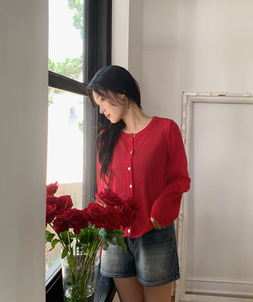 [SLOWAND] Ribbon Summer Embroidered Cardigan