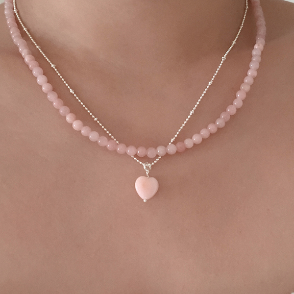 [moat] Pink Cloud Necklace (Silver925)