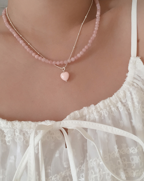 [moat] Pink Cloud Necklace (Silver925)