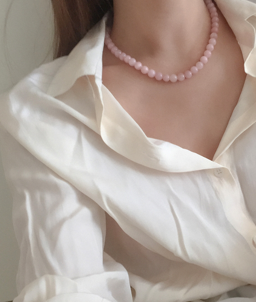 [moat] Pink Cloud Necklace (Silver925)