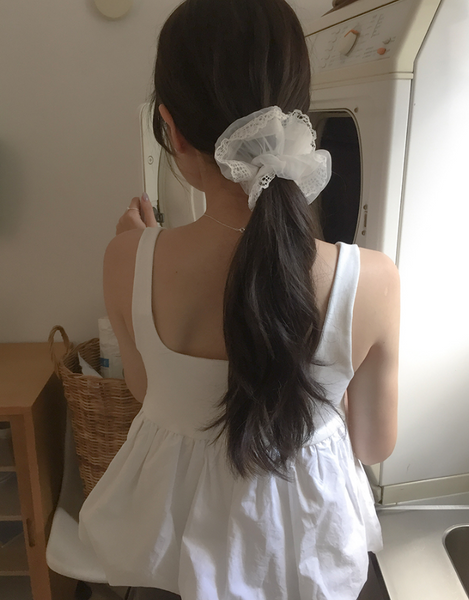 [moat] Organza Lace Scrunchy