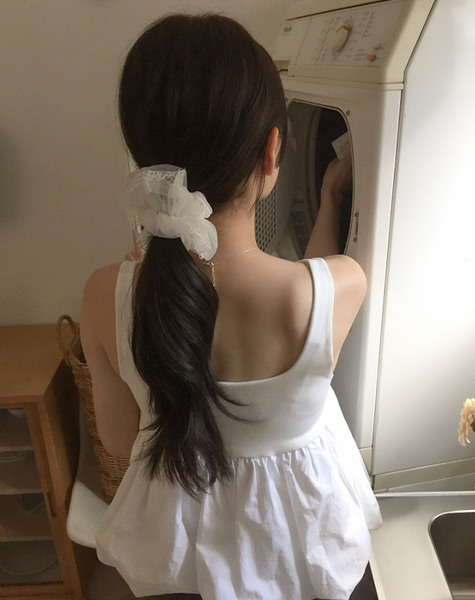 [moat] Organza Lace Scrunchy