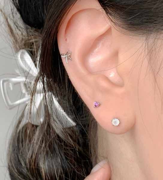 [aube n berry] Ribbon Cubic Layered Point Piercing Special Collection