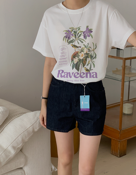 [FROM HEAD TO TOE] *Love From* Lavender Digital Printed Short-Sleeved T-shirt