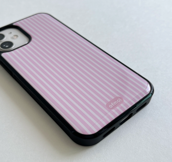 [ofmoi] Pink Stripe Epoxy Phone Case