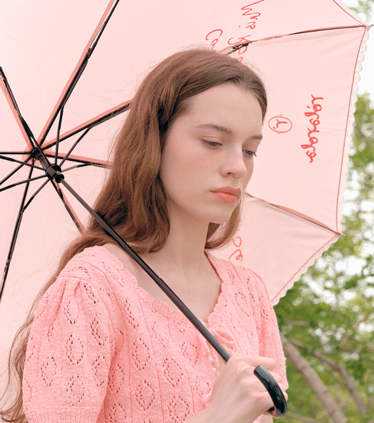 [rola rola] RIBBON LACE UMBRELLA PINK