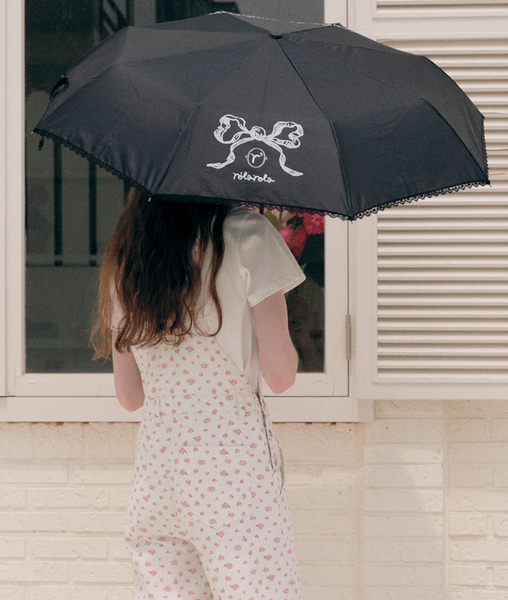 [rola rola] RIBBON UMBRELLA BLACK