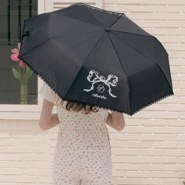 [rola rola] RIBBON UMBRELLA BLACK