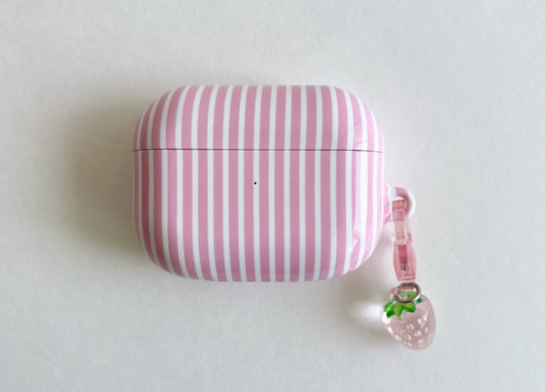 [ofmoi] Pink Stripe Airpods Case