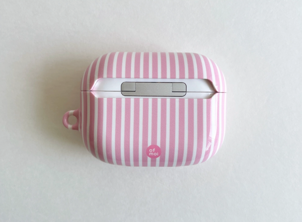[ofmoi] Pink Stripe Airpods Case