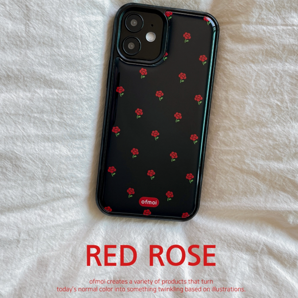 [ofmoi] Red Rose Epoxy Phone Case