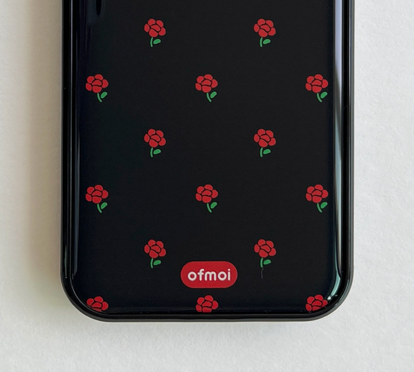 [ofmoi] Red Rose Epoxy Phone Case