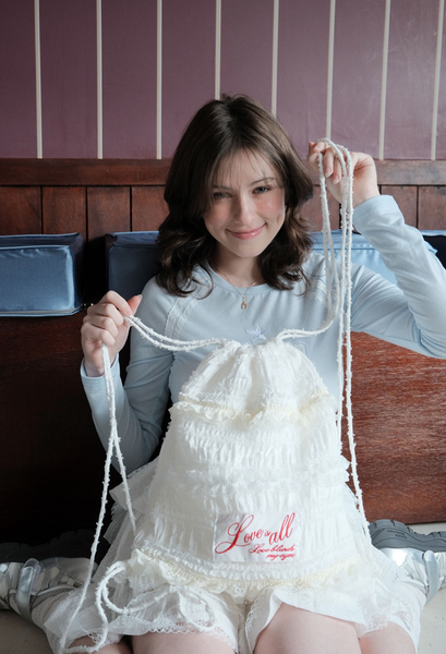 [COZING] Lace String Bag (White)