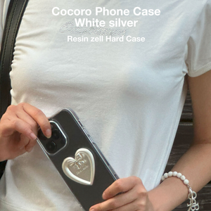 [Aicu Studio] Cocoro Phone Case (White Silver) (PRE-ORDER)