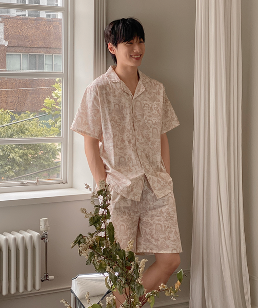 [Juuneedu] Arte Couple Short Sleeve Pajama Set