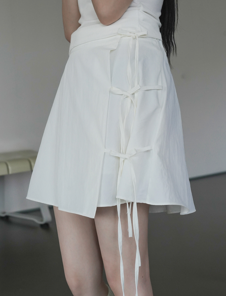 [BINARY01] Ribbon Wrap Skirt