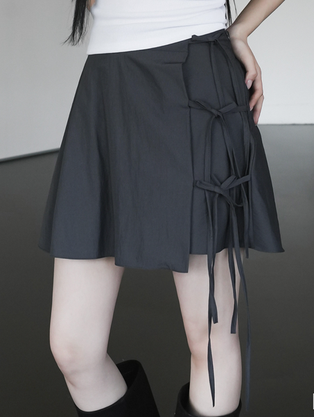 [BINARY01] Ribbon Wrap Skirt