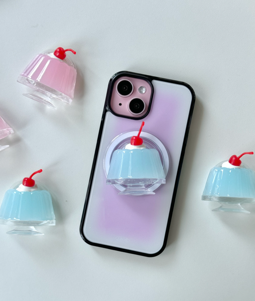 [ABOE] Pink Smudge Glass Bumper Case