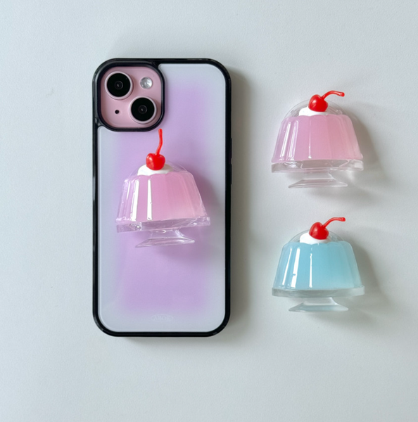 [ABOE] Pink Smudge Glass Bumper Case
