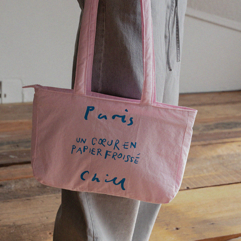 [HOTEL PARIS CHILL] Paper Heart Puffer Bag (Pink)