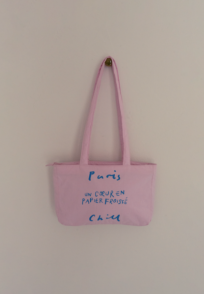 [HOTEL PARIS CHILL] Paper Heart Puffer Bag (Pink)