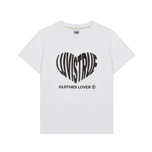 [LUVISTRUE] SU HEART LOGO TEE (WHITE)