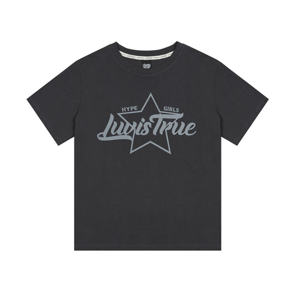 [LUVISTRUE] DN STAR LOGO TEE (CHARCOAL)