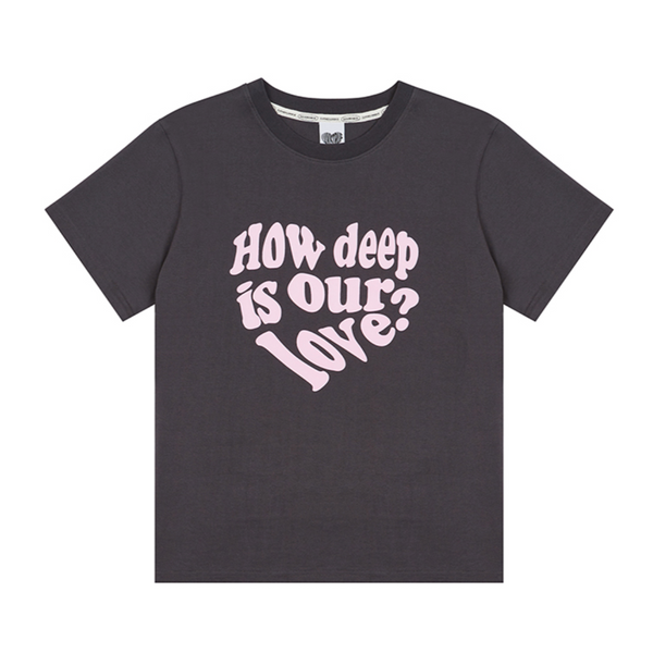 [LUVISTRUE] DN LUV TEE (CHARCOAL)