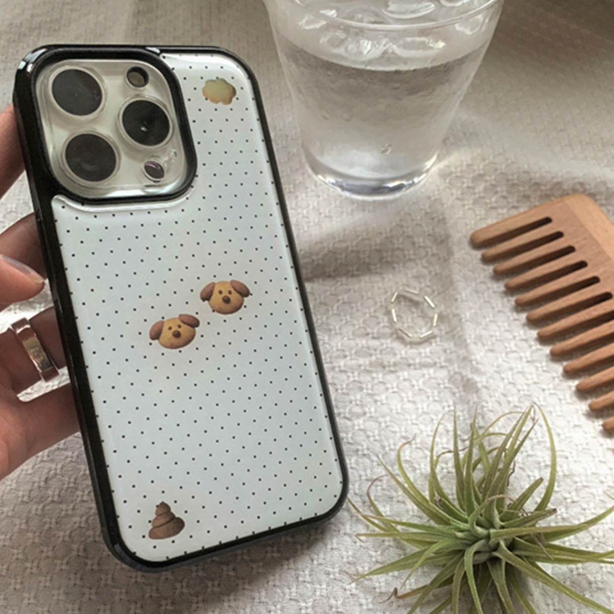 [1081] 바보개와 똘똘개 Epoxy Phone Case