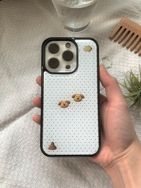 [1081] 바보개와 똘똘개 Epoxy Phone Case