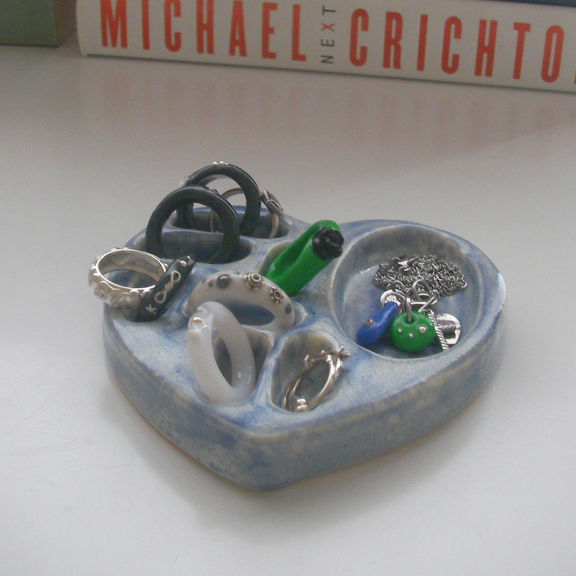 [nff] Ceramic Heart Mix Holder Vintage Blue