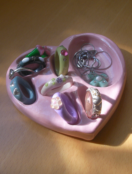 [nff] Ceramic Heart Mix Holder Powder Pink