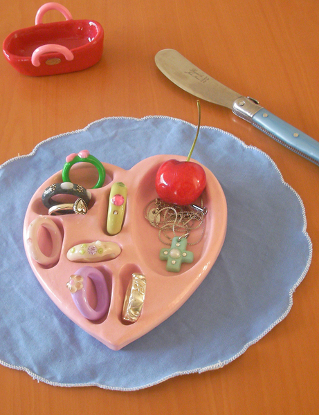 [nff] Ceramic Heart Mix Holder Powder Pink