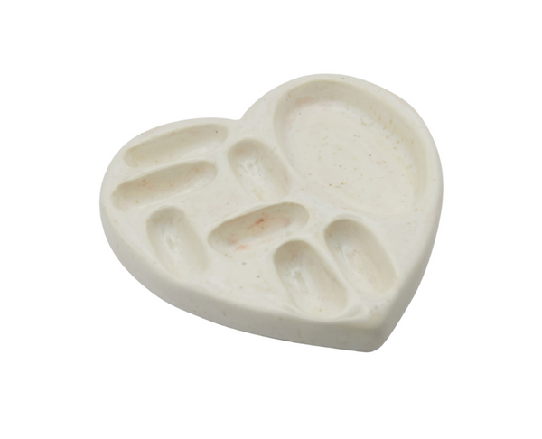 [nff] Ceramic Heart Mix Holder Oatmeal