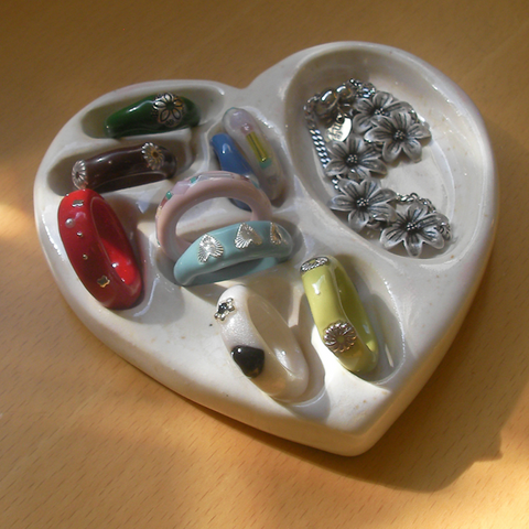 [nff] Ceramic Heart Mix Holder Oatmeal