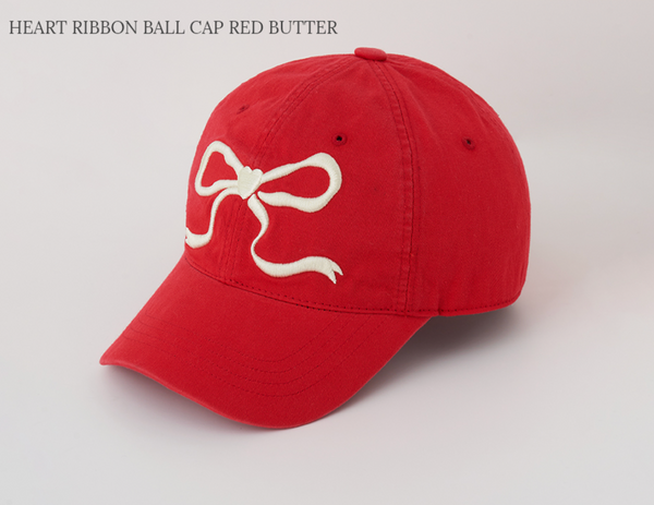 [RONRON] HEART RIBBON BALL CAP (9colour)