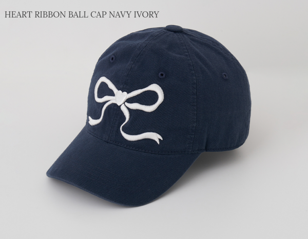 [RONRON] HEART RIBBON BALL CAP (9colour)