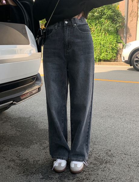 [GIRLS RECIPE] Stone Wide Denim Pants